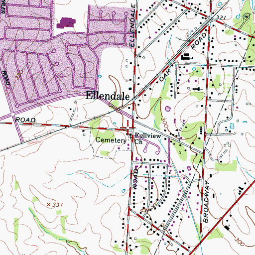 Topographic Map of Fullview Baptist Church Christian Life Center, TN