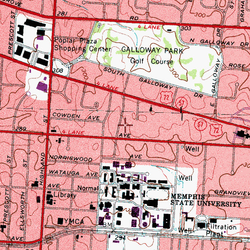 Topographic Map of Kemmons Wilson School of Hospitality and Resort Management, TN