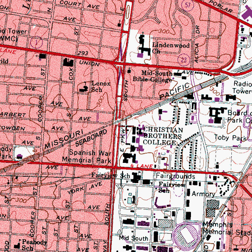 Topographic Map of Maurelian Hall, TN