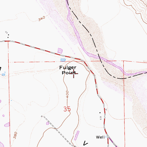 Topographic Map of Fulger Point, CA