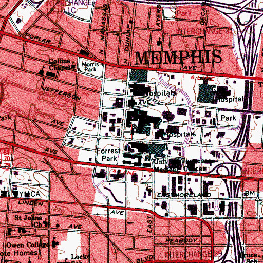 Topographic Map of Molecular Sciences Building, TN