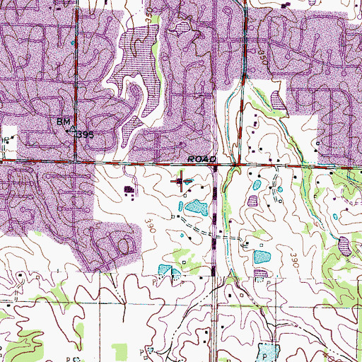 Topographic Map of New Shelby Missionary Baptist Church Extended Life Center, TN