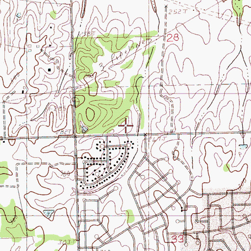 Topographic Map of Horn Lake Post Office, MS