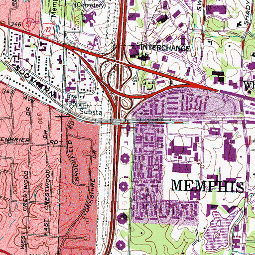 Topographic Map of White Post Office, TN
