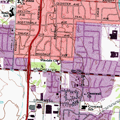 Topographic Map of Alpha Christian Academy, TN