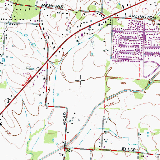 Topographic Map of Appling Middle School, TN