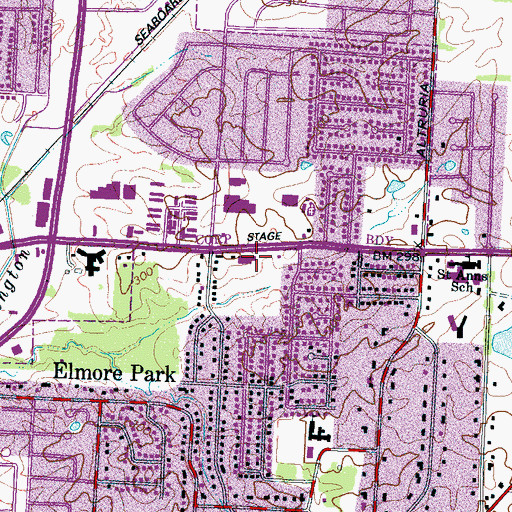 Topographic Map of Bartlett Child Care Center, TN