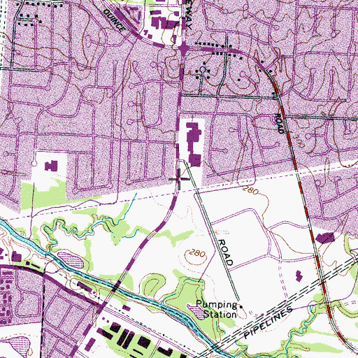 Topographic Map of Bowie Reading and Learning Center, TN