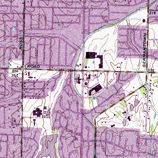 Topographic Map of Capleville United Methodist Preschool, TN