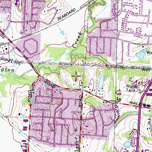 Topographic Map of Central Baptist School, TN