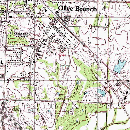 Topographic Map of Chickasaw Elementary School, MS