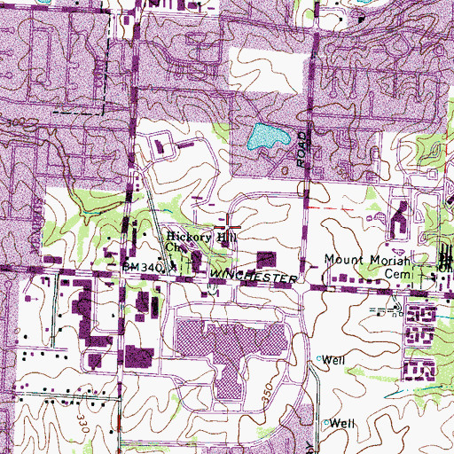 Topographic Map of Cotton Tail Christian Academy, TN