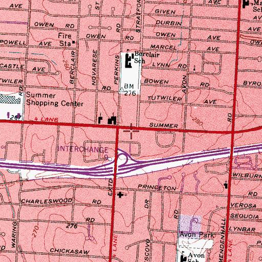 Topographic Map of Even Start, TN