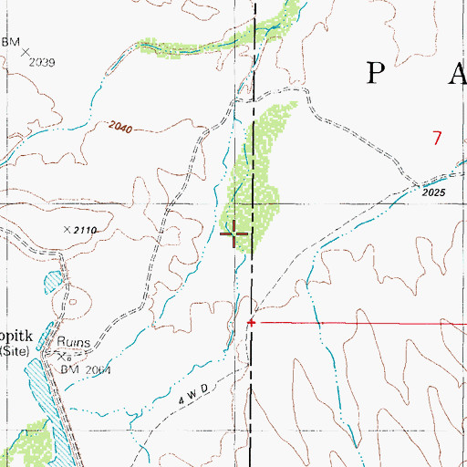 Topographic Map of Kaka Valley, AZ