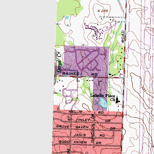 Topographic Map of Frederick Douglas Wesson Christian Academy, TN