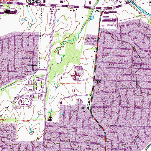 Topographic Map of Germanshire Elementary School, TN