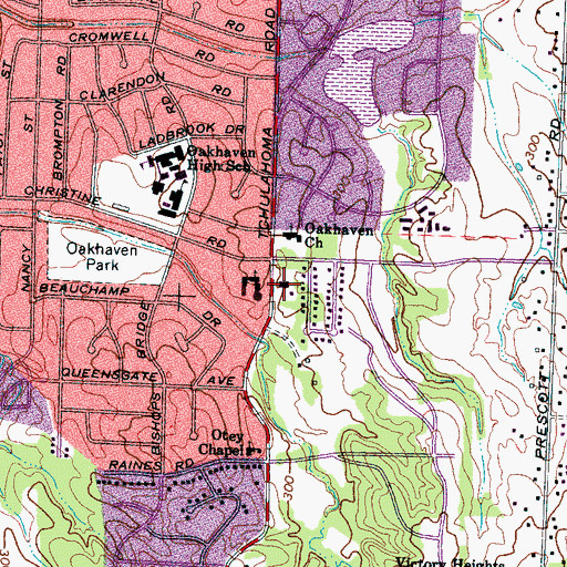Topographic Map of Glorious Future Community Head Start, TN