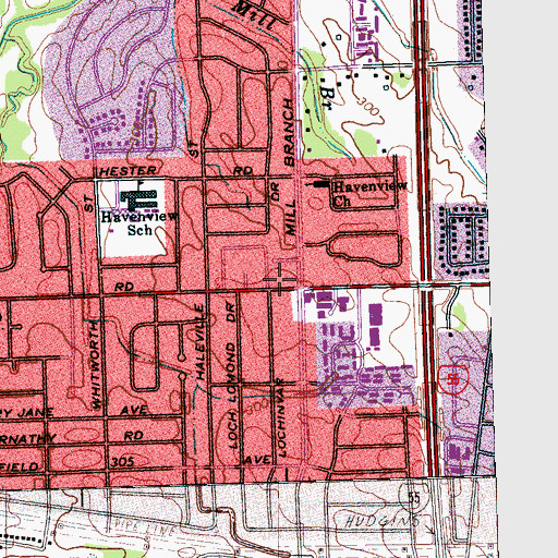Topographic Map of Greenlight Learning Center, TN