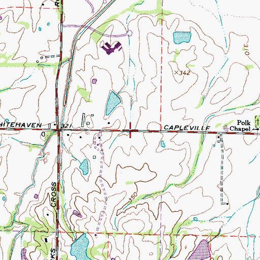 Topographic Map of Harding Academy of Southwind, TN