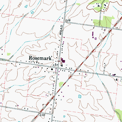 Topographic Map of Tipton-Rosemark Academy, TN