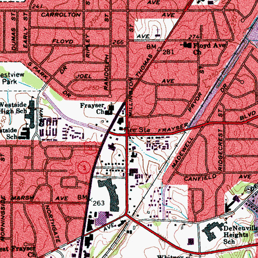 Topographic Map of Total Learning Center, TN
