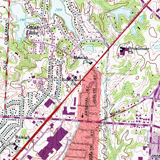 Topographic Map of Treehouse Learning Center, TN