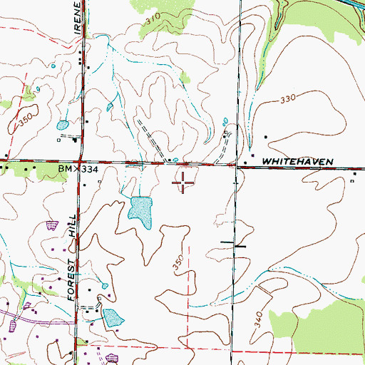 Topographic Map of Wesley School, TN