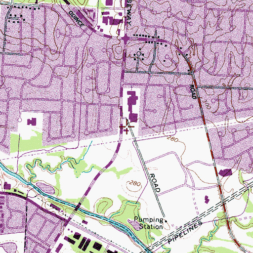 Topographic Map of Westminster Academy, TN