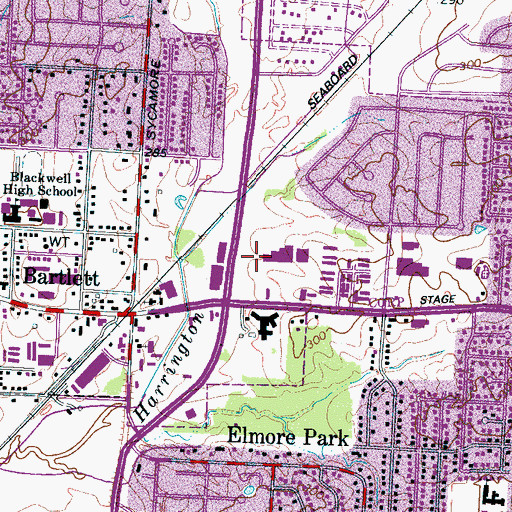 Topographic Map of Kindercare Learning Center of Bartlett, TN