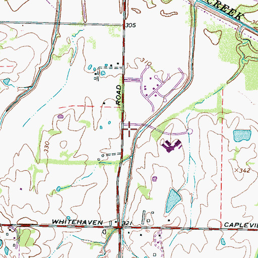 Topographic Map of La Petite Academy, TN