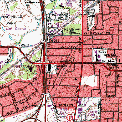 Topographic Map of New Beginning Baptist Day Care Center, TN