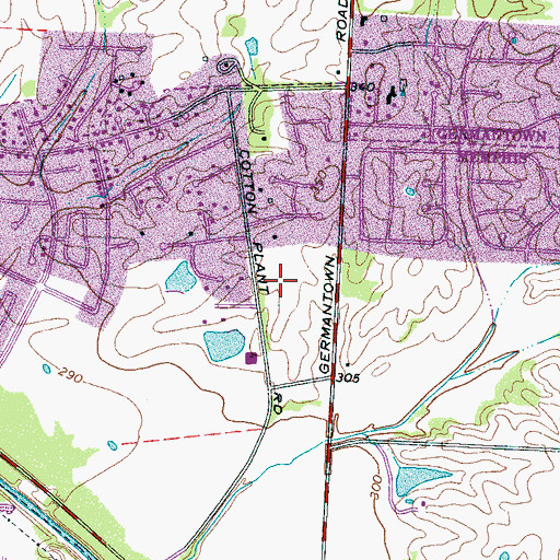 Topographic Map of Oak Forest School, TN