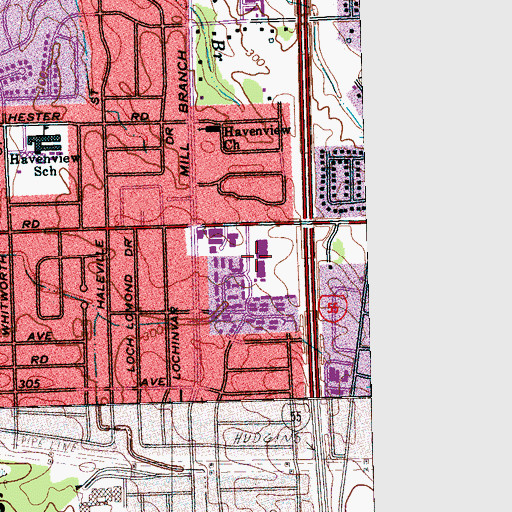 Topographic Map of Oakshire Elementary School, TN