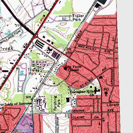 Topographic Map of Promise Academy, TN