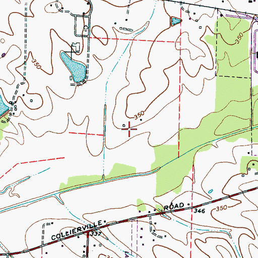 Topographic Map of Schilling Farms Middle School, TN