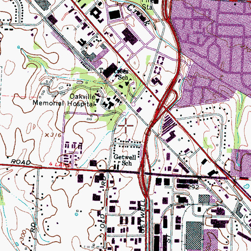 Topographic Map of Shelby Training Center, TN