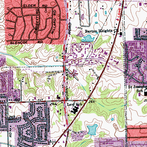 Topographic Map of Southwest Career and Technical School, TN