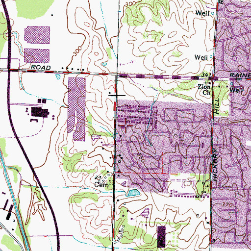 Topographic Map of Kingdom Hall of Jehovahs Witnesses, TN