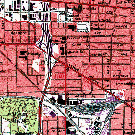 Topographic Map of Liberation Community Church, TN