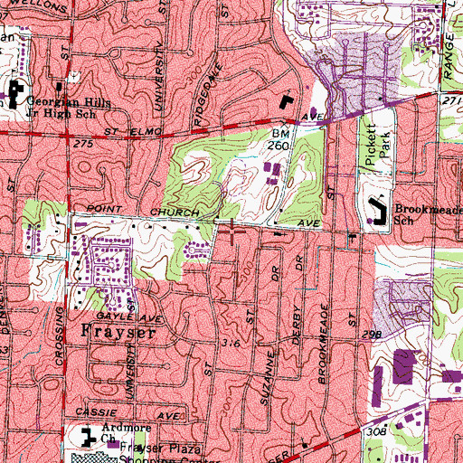 Topographic Map of Liberty in Jesus Ministries, TN