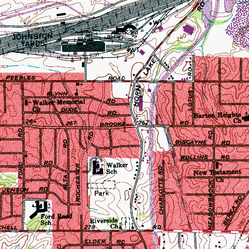 Topographic Map of Life Mission Ministry, TN