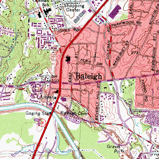 Topographic Map of Lighthouse Ministries, TN