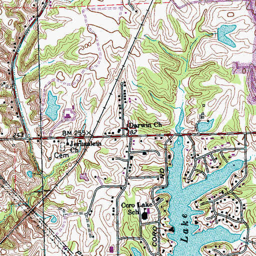 Topographic Map of Living the Kingdom Life Baptist Church, TN