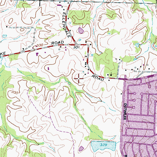 Topographic Map of Living Word Lutheran Church, TN