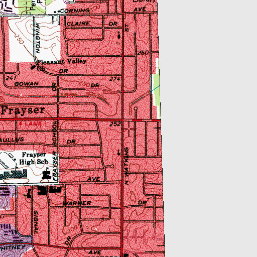 Topographic Map of Logos Baptist Church, TN