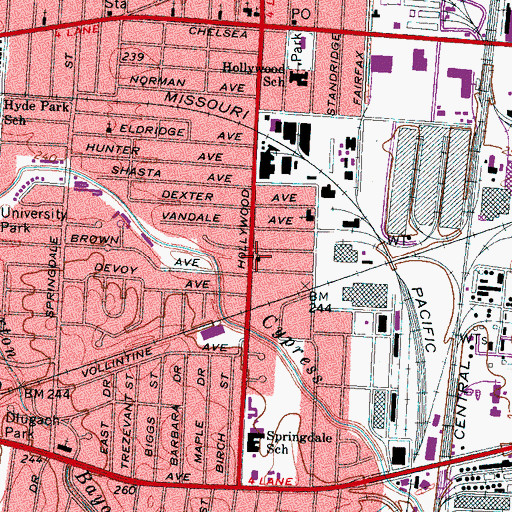 Topographic Map of Love Temple Ministries, TN