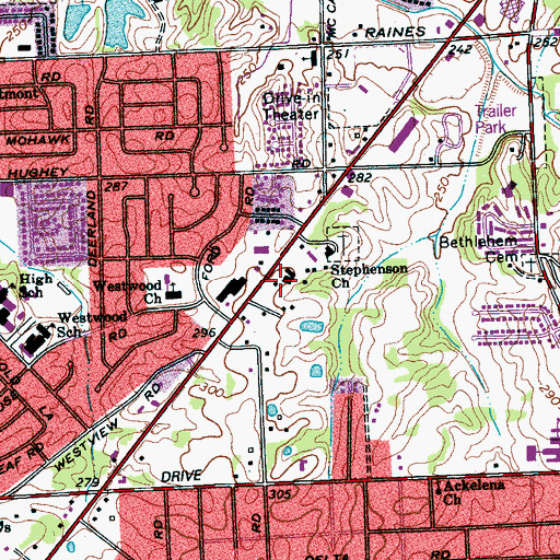 Topographic Map of Masjid Al-MuMinun, TN