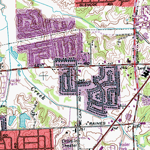 Topographic Map of McCain Church of God in Christ, TN