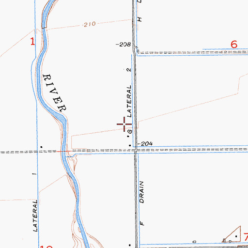 Topographic Map of G Lateral Two, CA