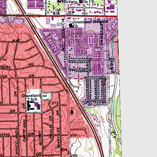Topographic Map of Miracle Temple Ministries, TN